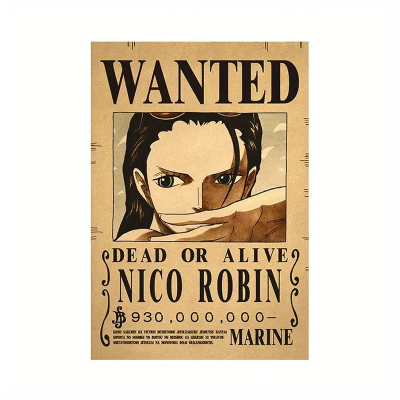Framed Wanted Dead Or Alive Nico Robin Paper Poster - (42X30CM) ملصق